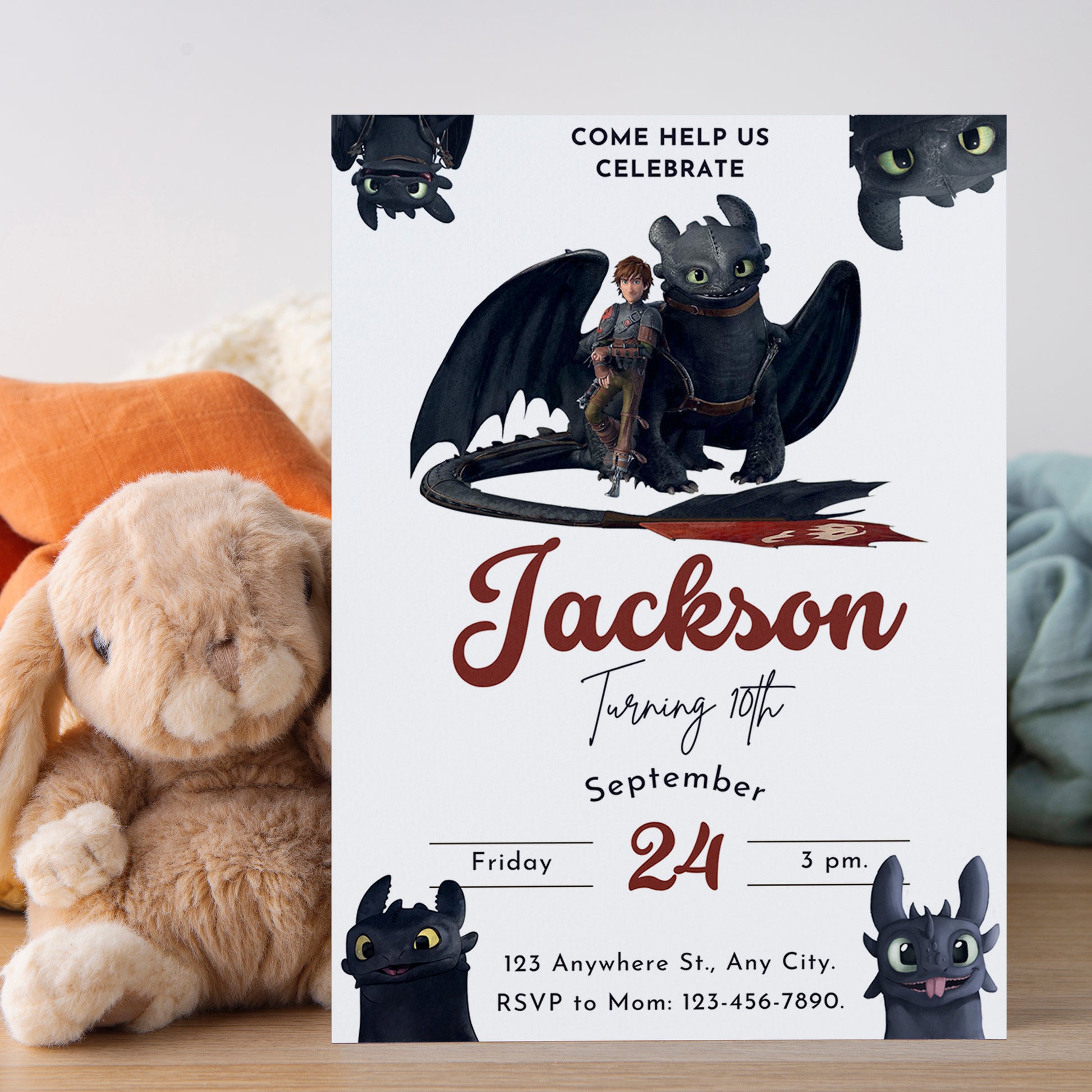 How to Train Your Dragon Birthday Template - CreativeRino