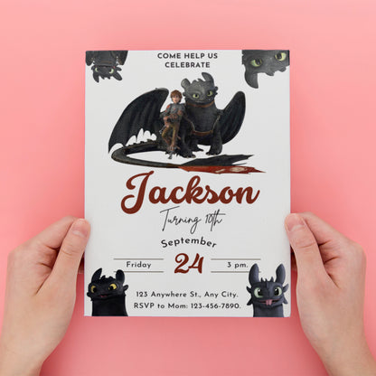 How to Train Your Dragon Birthday Template - CreativeRino