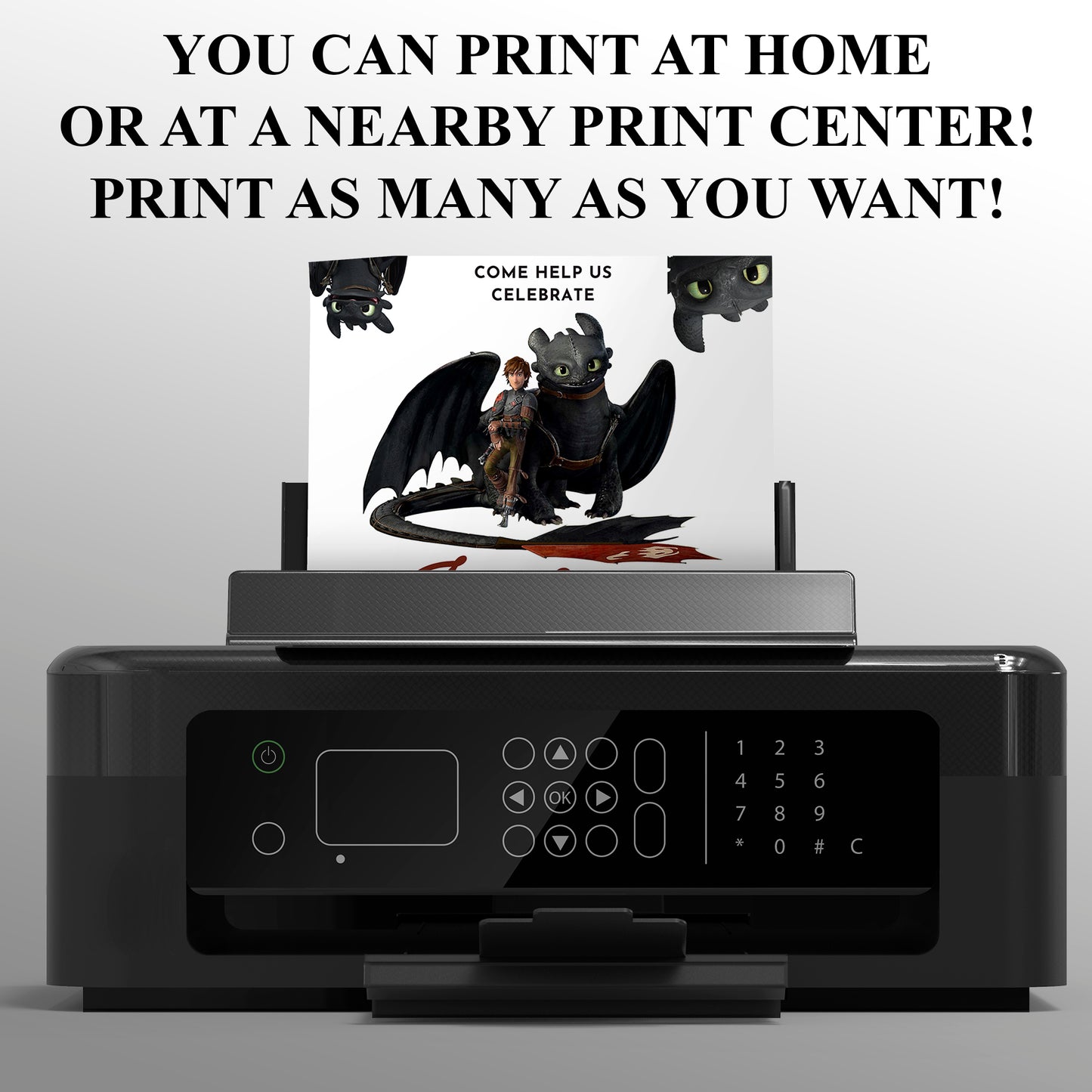 How to Train Your Dragon Birthday Template - CreativeRino