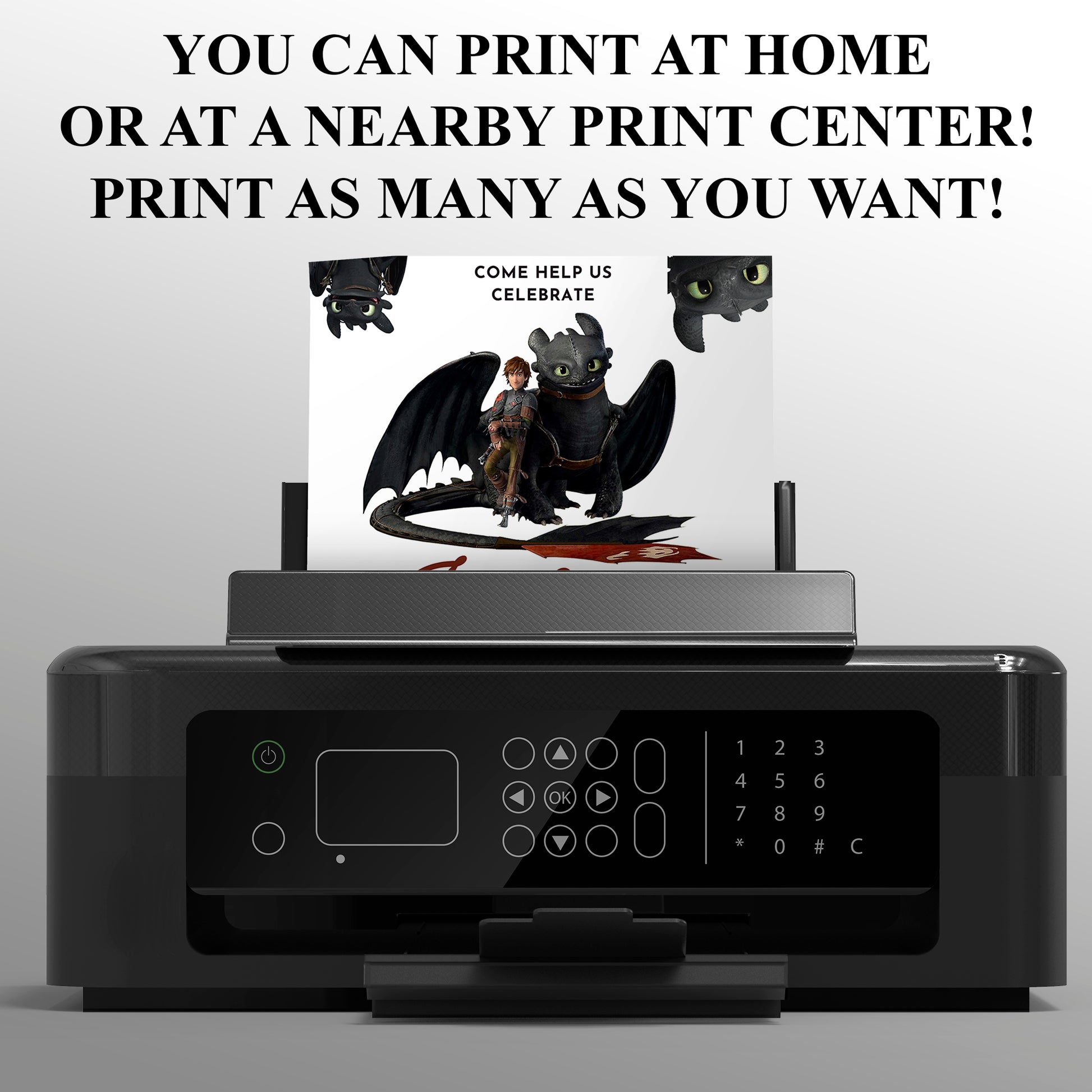 How to Train Your Dragon Birthday Template - CreativeRino