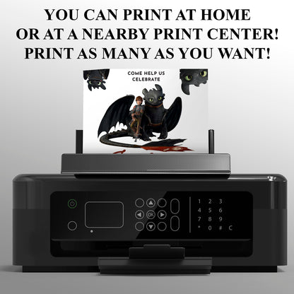 How to Train Your Dragon Birthday Template - CreativeRino