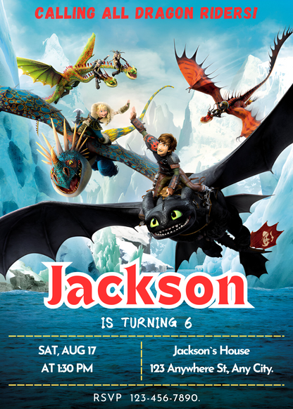 Instant How to Train Your Dragon Invite - CreativeRino