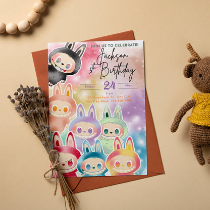 Labubu Birthday Party Instant Download - CreativeRino