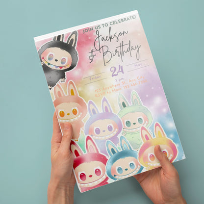 Labubu Birthday Party Instant Download - CreativeRino