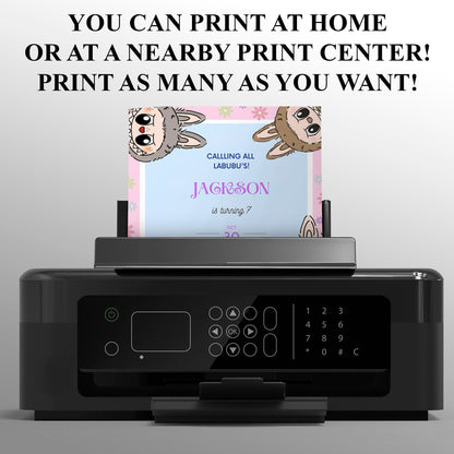 Labubu Birthday Party Invitation - CreativeRino