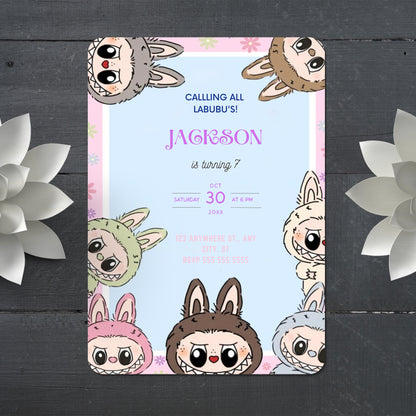 Labubu Birthday Party Invitation - CreativeRino