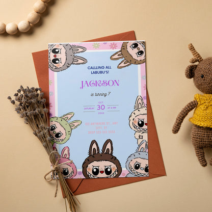 Labubu Birthday Party Invitation - CreativeRino