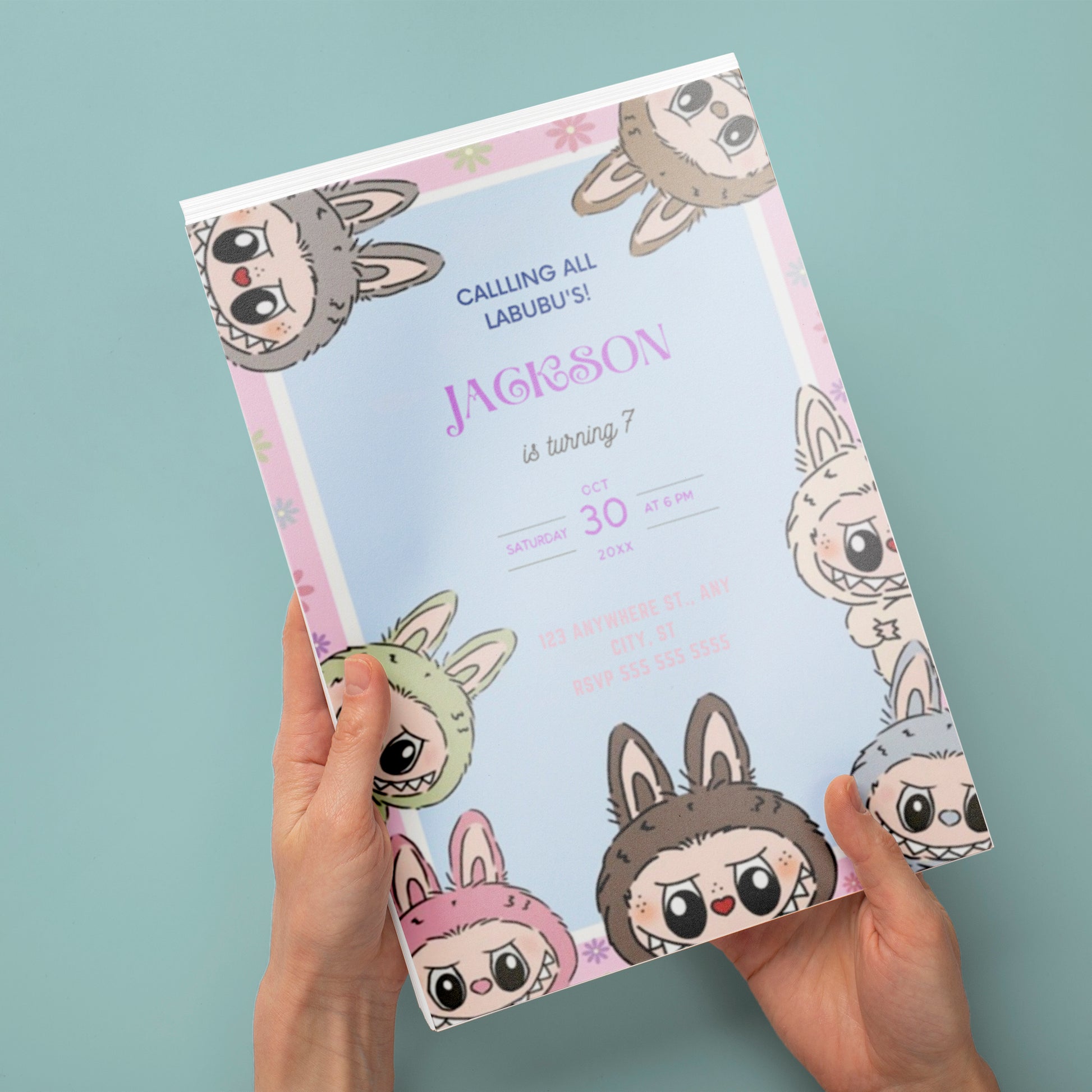 Labubu Birthday Party Invitation - CreativeRino