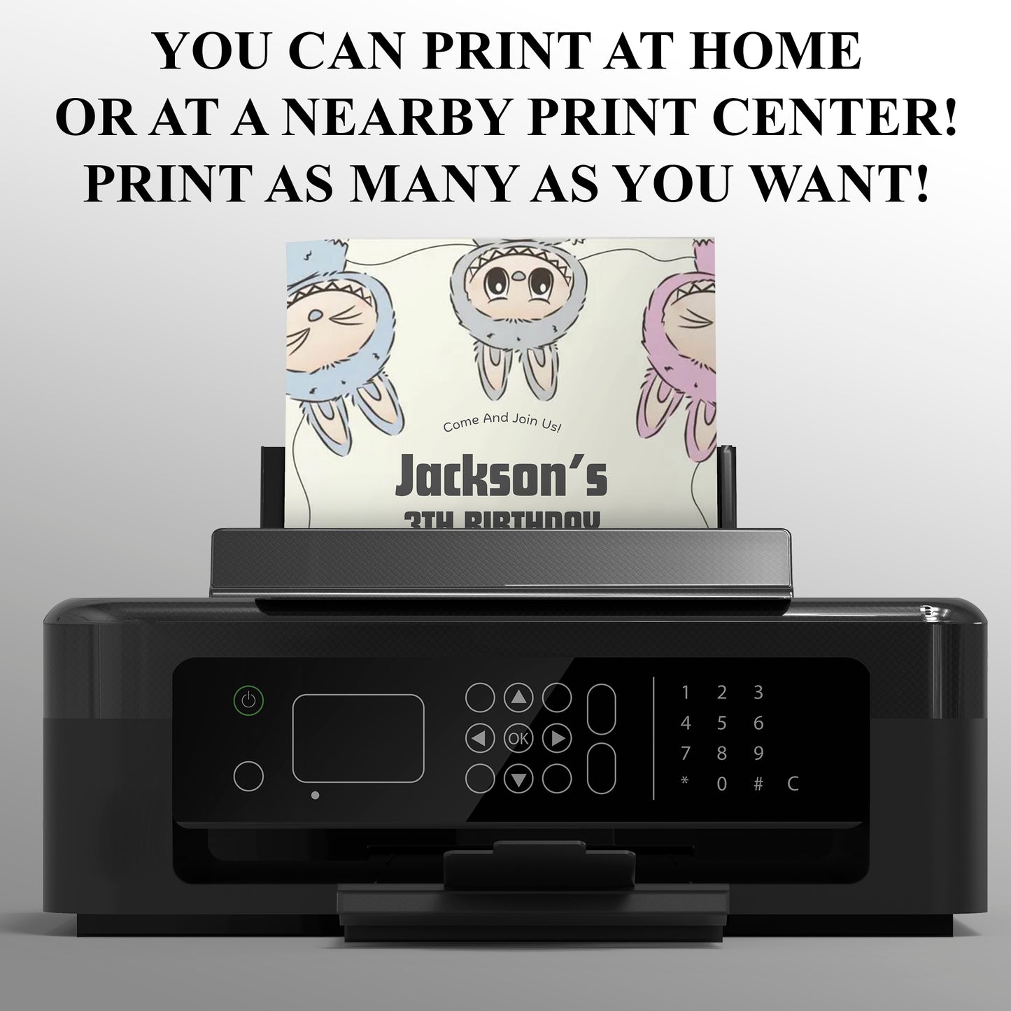 Labubu Theme Birthday Card Design - CreativeRino