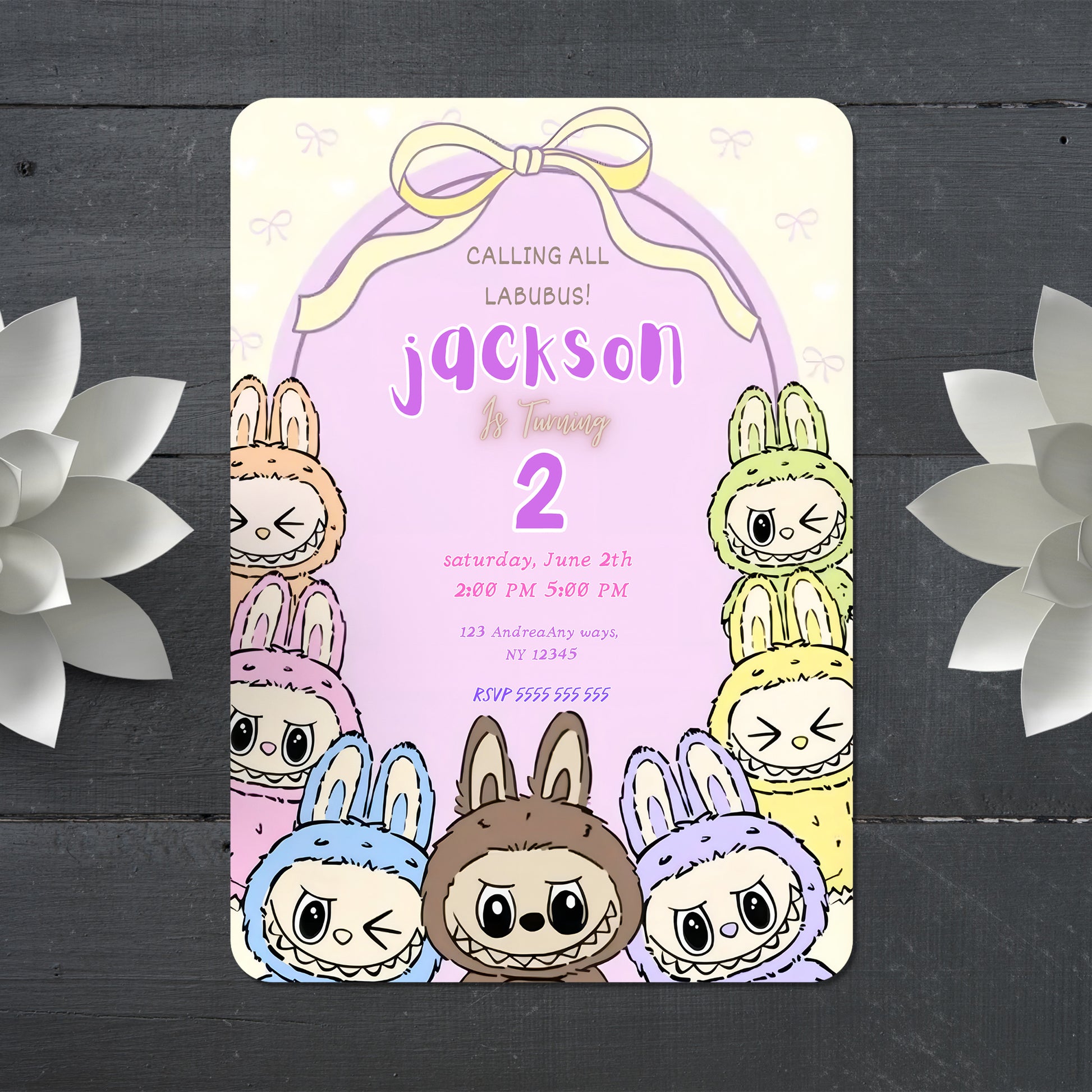 Fun Labubu Party Invite Template - CreativeRino