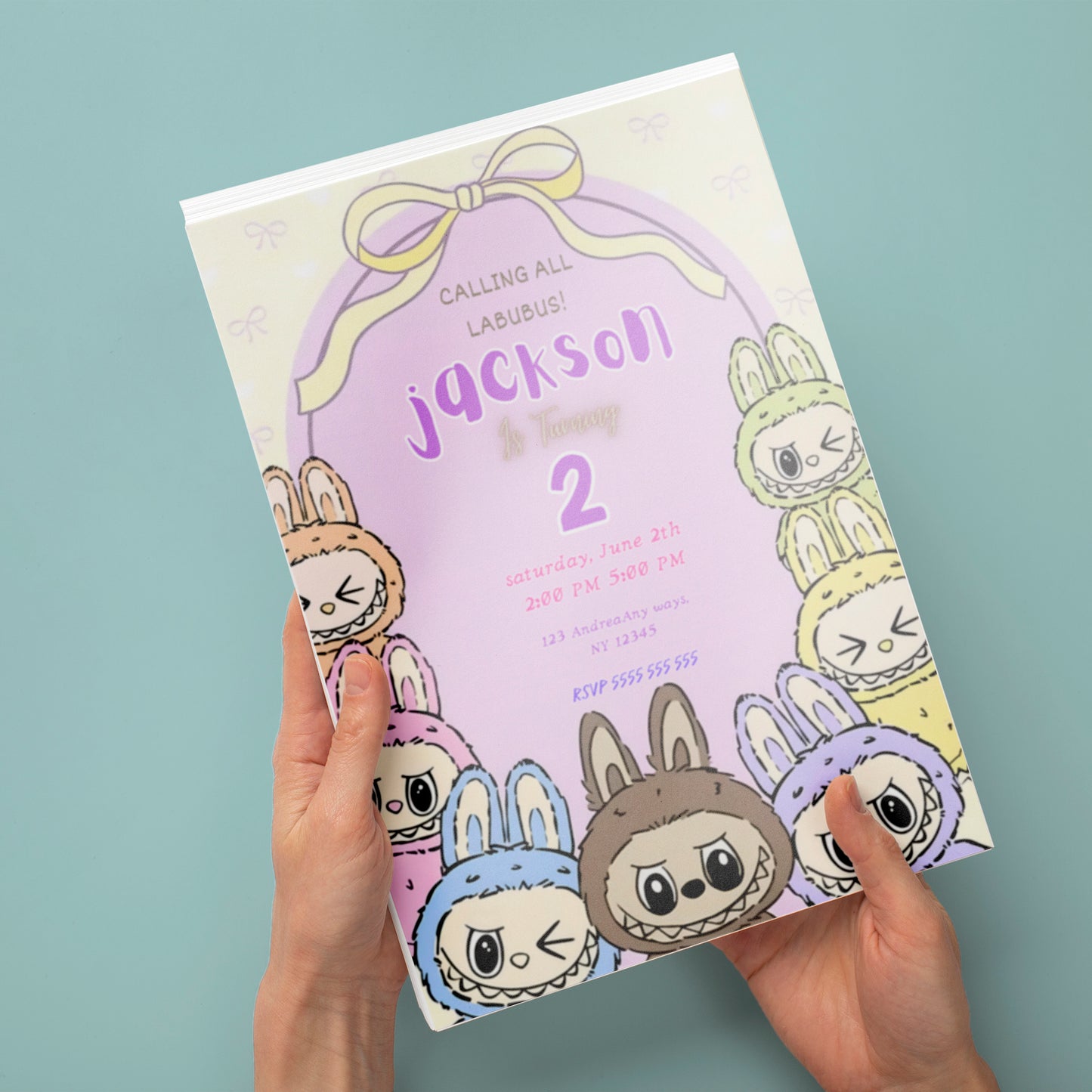 Fun Labubu Party Invite Template - CreativeRino