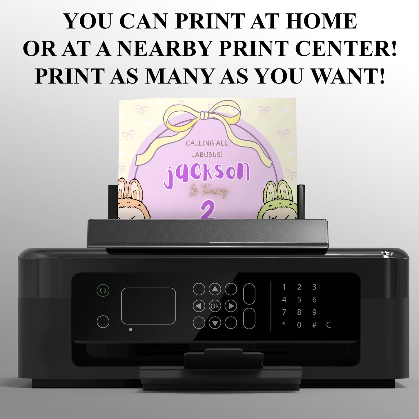 Fun Labubu Party Invite Template - CreativeRino