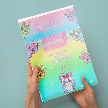 Unique Labubu Kids Birthday Invite - CreativeRino