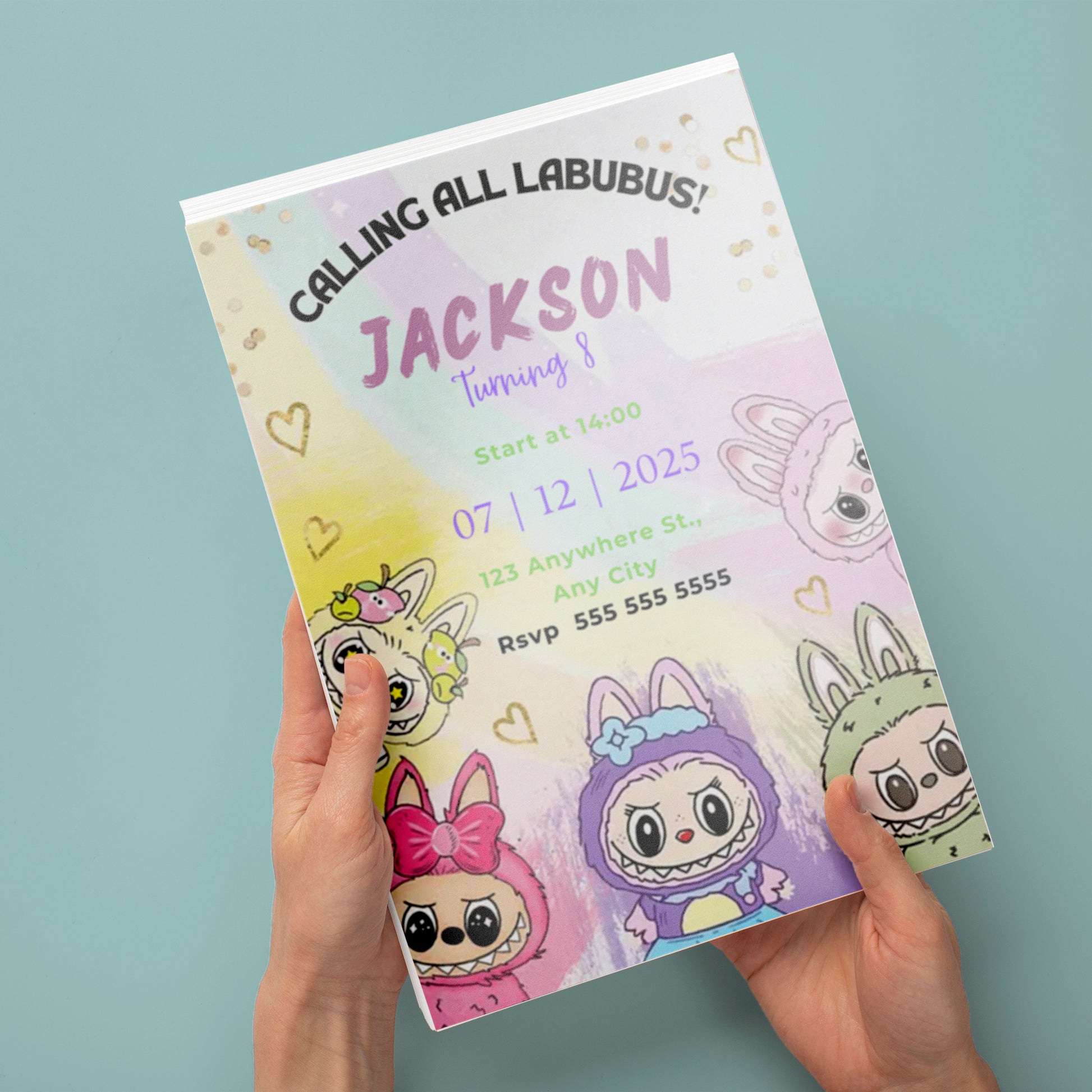 Labubu Invitation for Girl or Boy - CreativeRino
