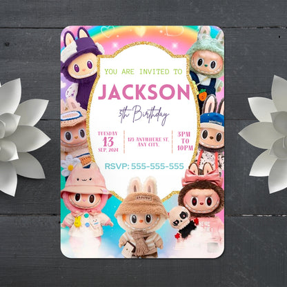 Labubu Birthday Invite for Toddlers - CreativeRino