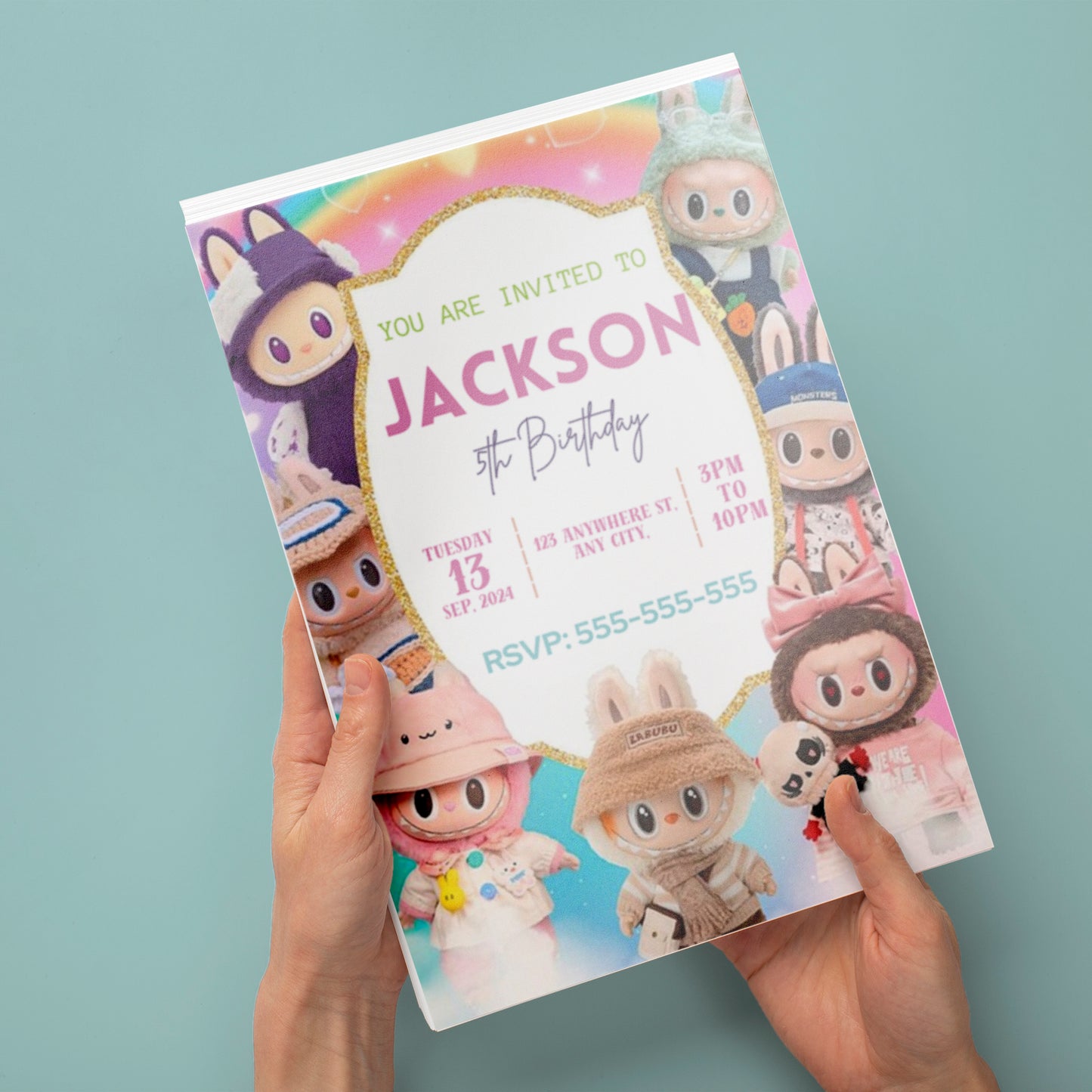 Labubu Birthday Invite for Toddlers - CreativeRino
