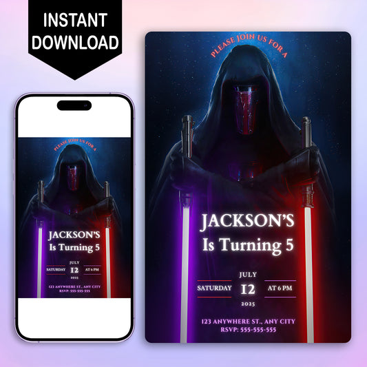 Star Wars Birthday Invitation Template - CreativeRino