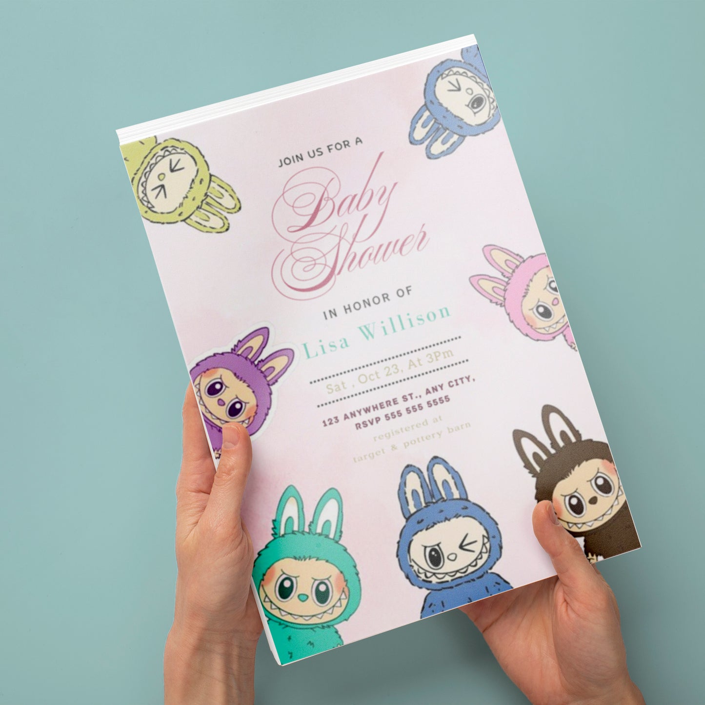 Labubu Baby Shower Invitation - CreativeRino
