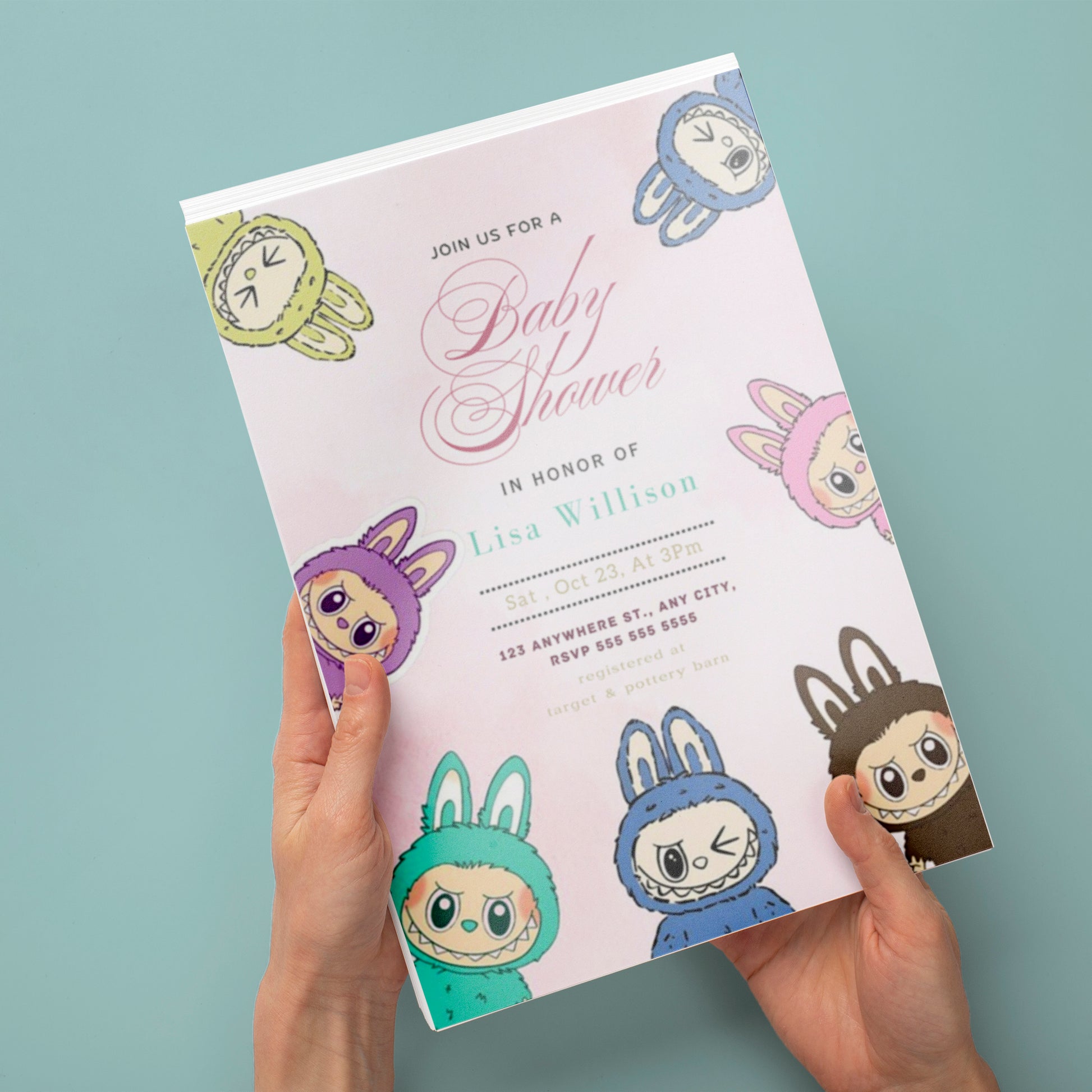 Labubu Baby Shower Invitation - CreativeRino