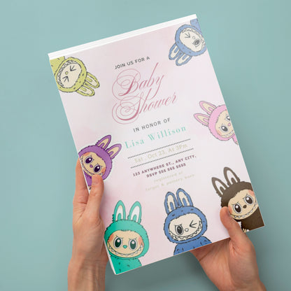 Labubu Baby Shower Invitation - CreativeRino