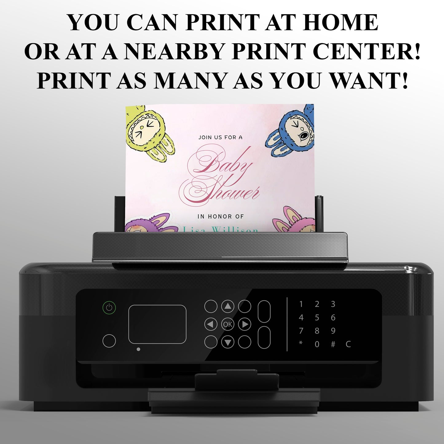 Labubu Baby Shower Invitation - CreativeRino