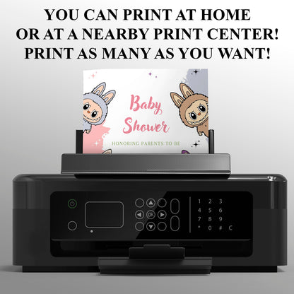 Labubu-Inspired Baby Shower Design - CreativeRino