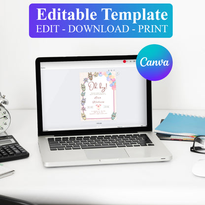 Labubu Theme Baby Shower Template - CreativeRino