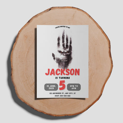 King Kong Birthday Invitation Template - CreativeRino