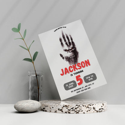 King Kong Birthday Invitation Template - CreativeRino