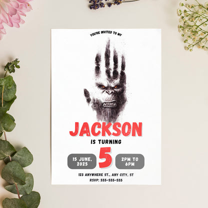 King Kong Birthday Invitation Template - CreativeRino