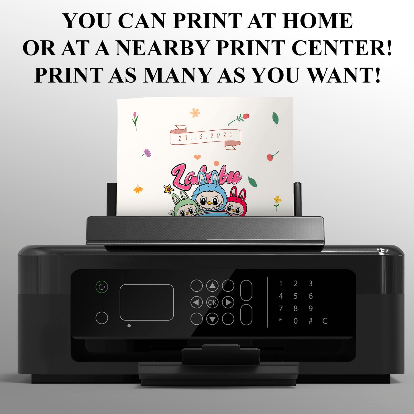 Labubu Inspired Wedding Invitation - CreativeRino