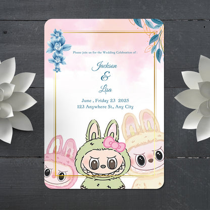 Labubu Printable Wedding Invite - CreativeRino