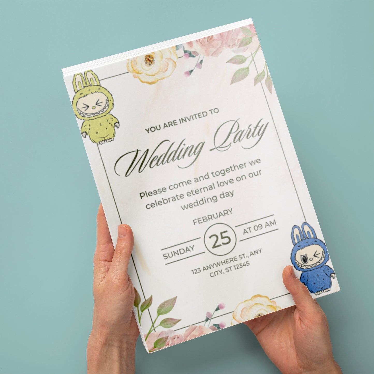 Labubu Wedding e-Invitation Design - CreativeRino
