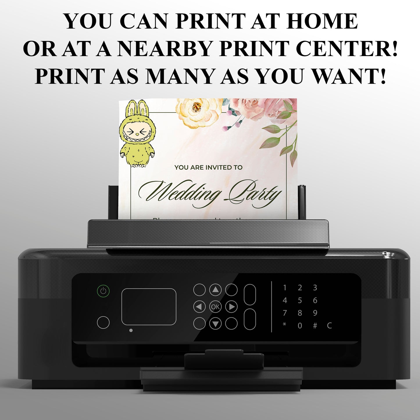 Labubu Wedding e-Invitation Design - CreativeRino