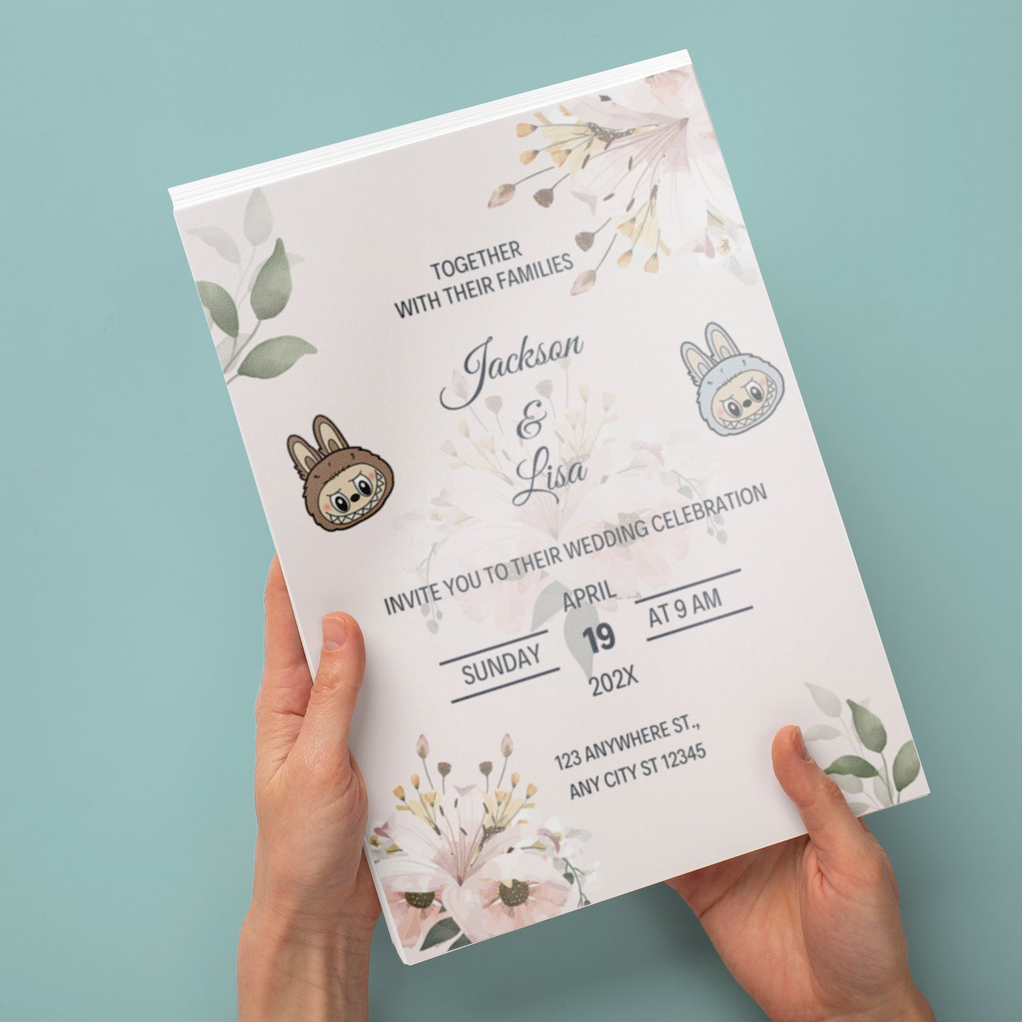 Labubu Custom Wedding Invitation - CreativeRino