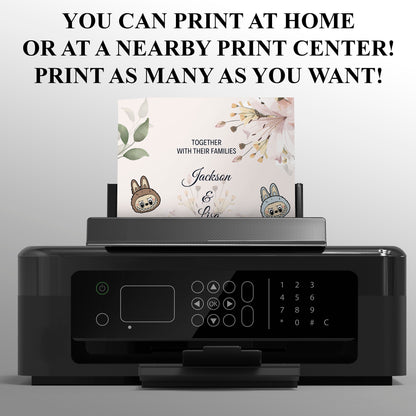 Labubu Custom Wedding Invitation - CreativeRino