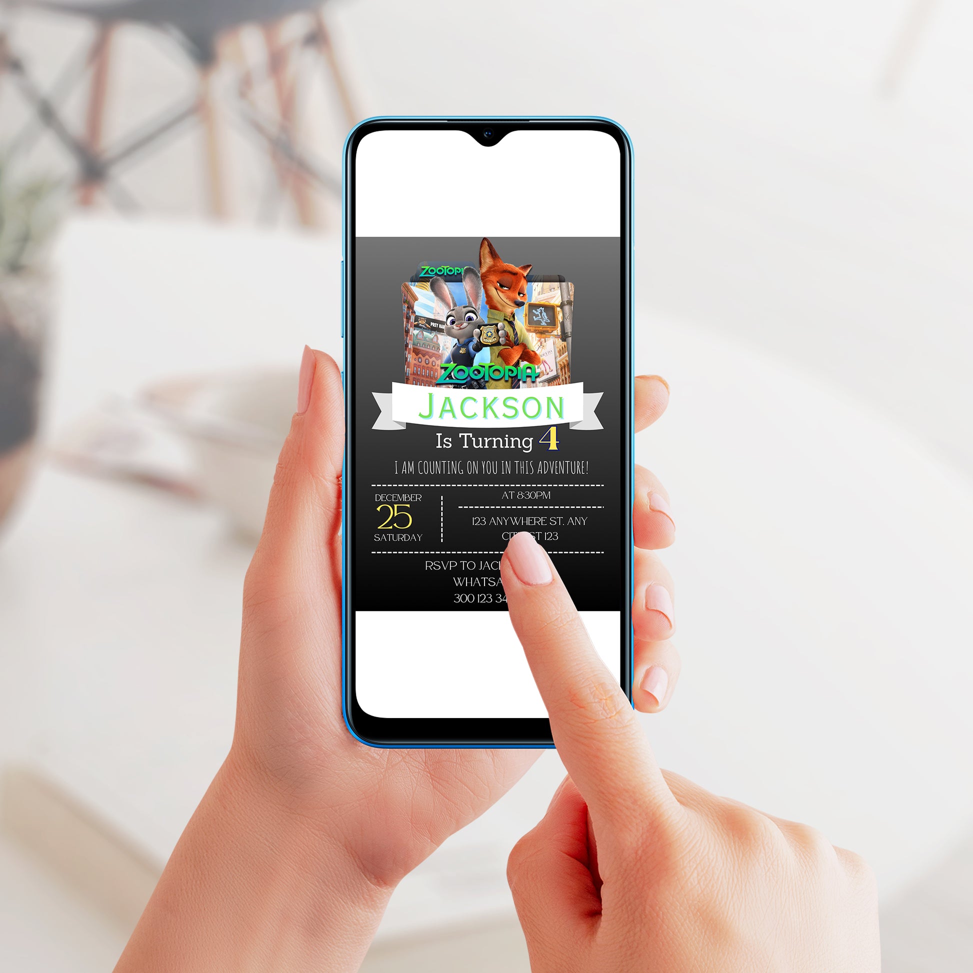 Zootopia Birthday Invitations Kids Love - CreativeRino