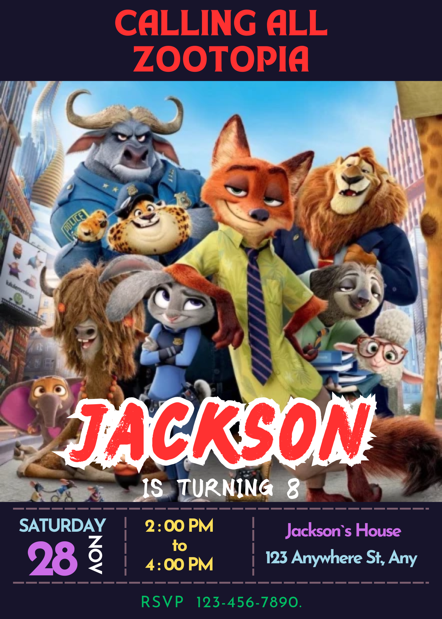 Zootopia Invitations for Wild Parties - CreativeRino