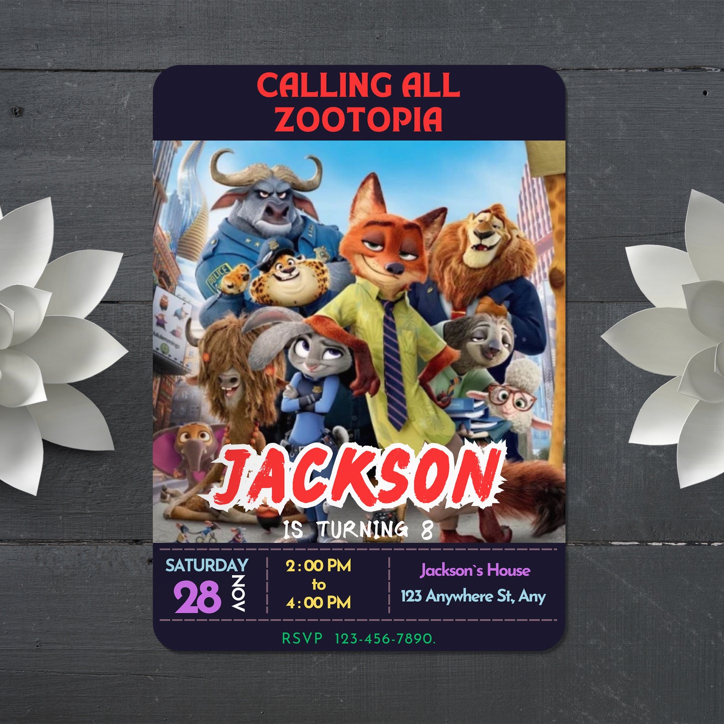 Zootopia Invitations for Wild Parties - CreativeRino