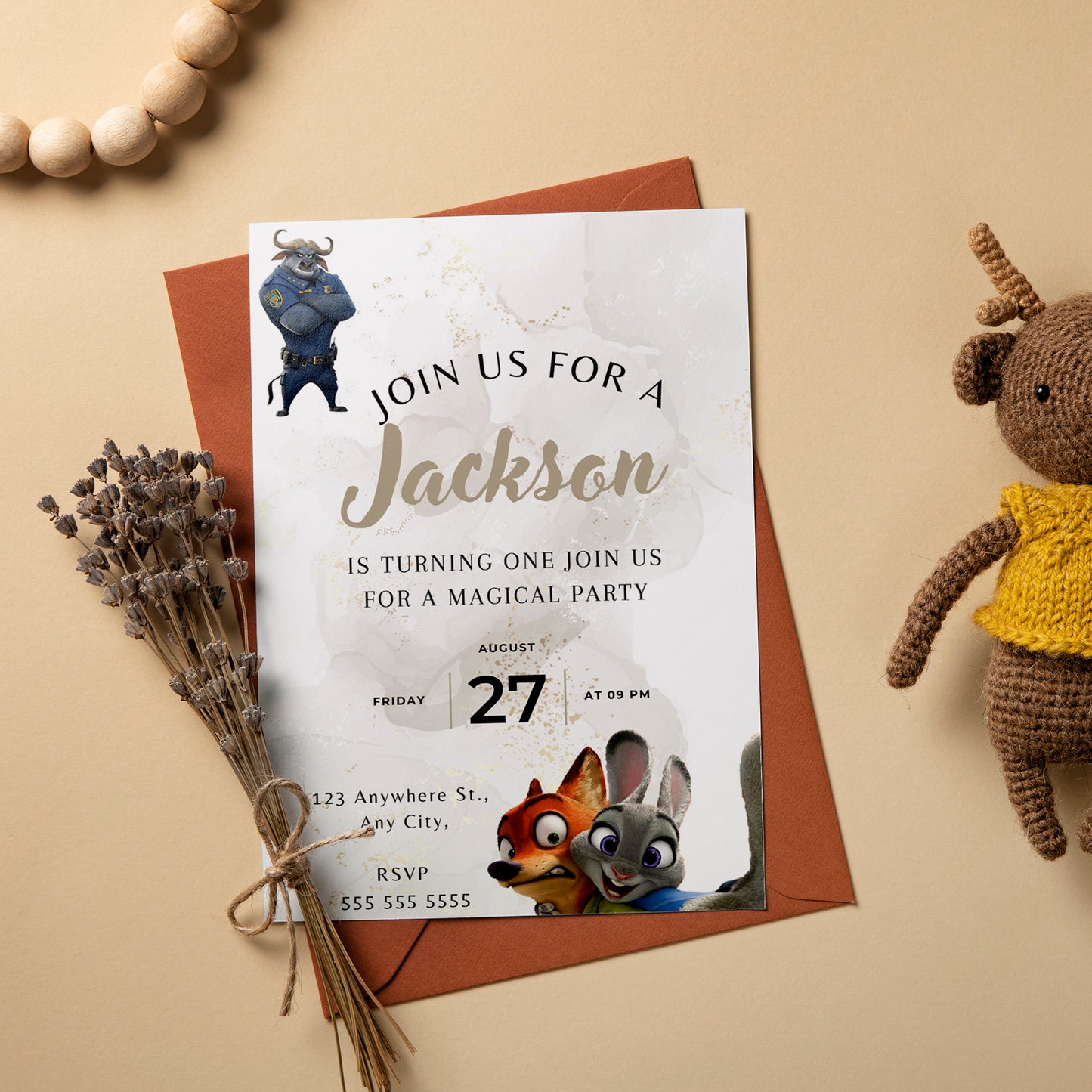 Zootopia Birthday Party Invitations Here - CreativeRino