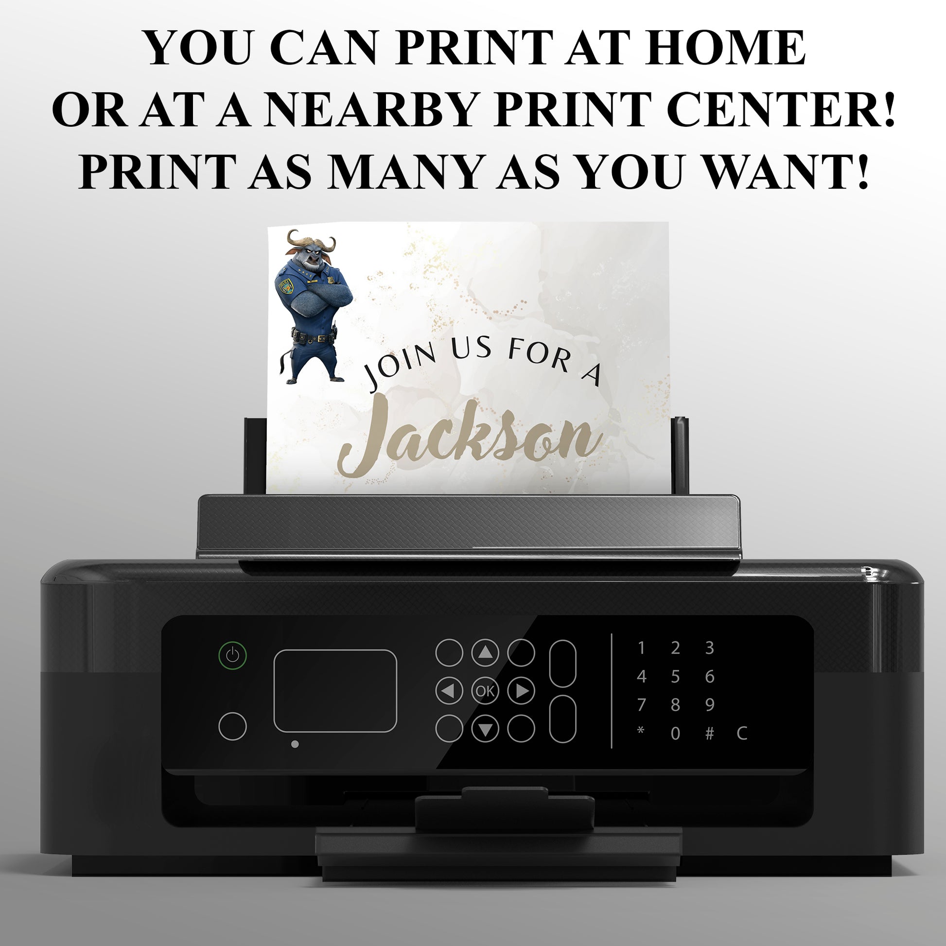 Zootopia Birthday Party Invitations Here - CreativeRino