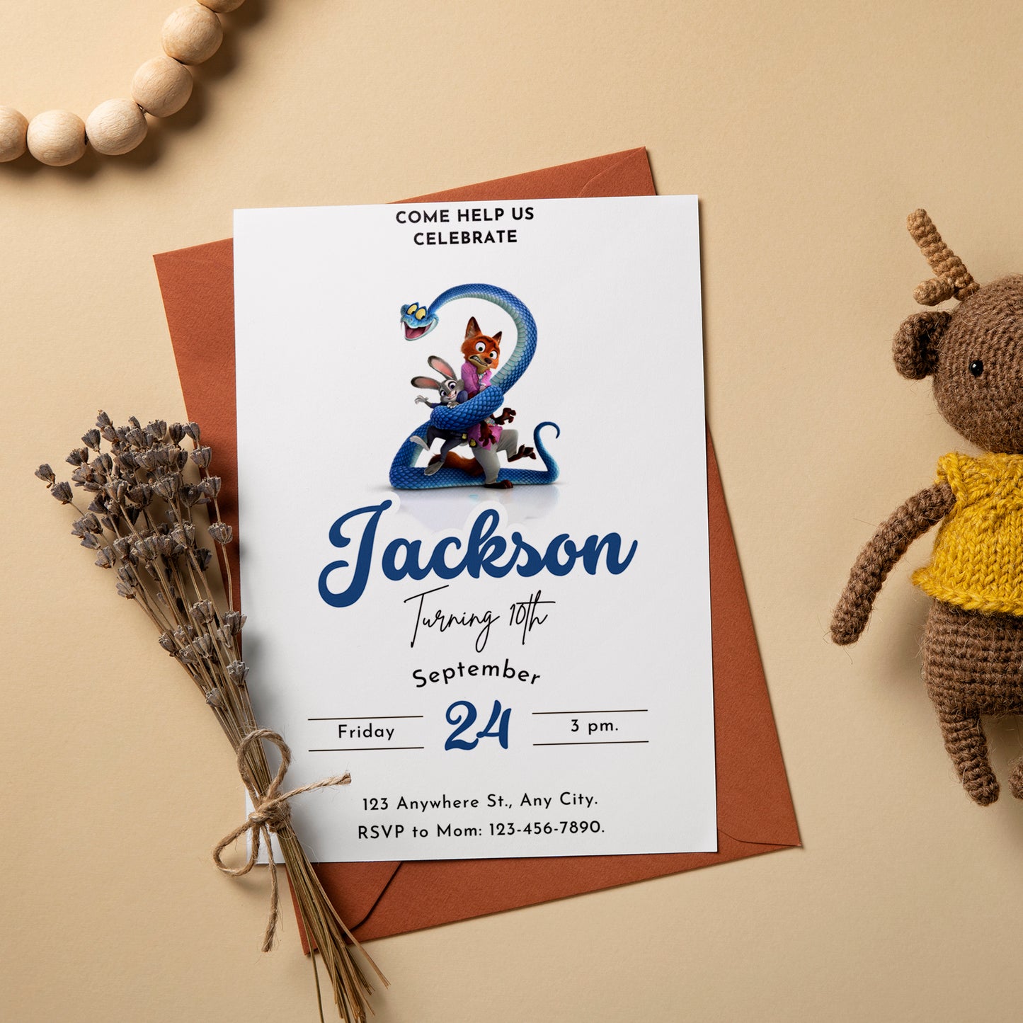 Zootopia Party Invitations Instant Download - CreativeRino