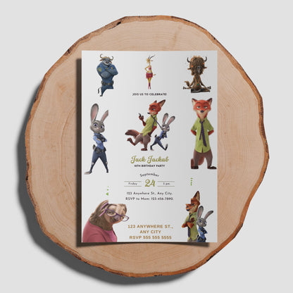 Printable Zootopia Invite - CreativeRino
