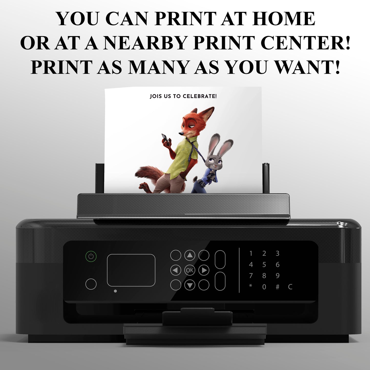 Printable Zootopia Invite - CreativeRino