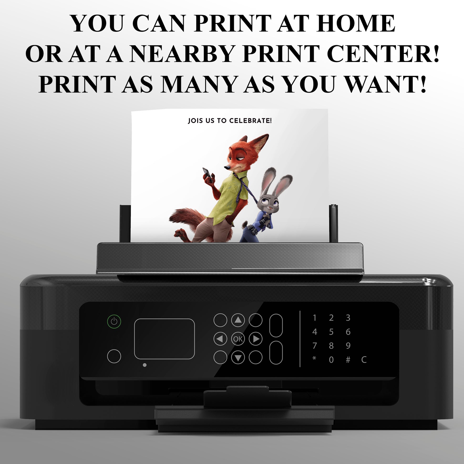Printable Zootopia Invite - CreativeRino