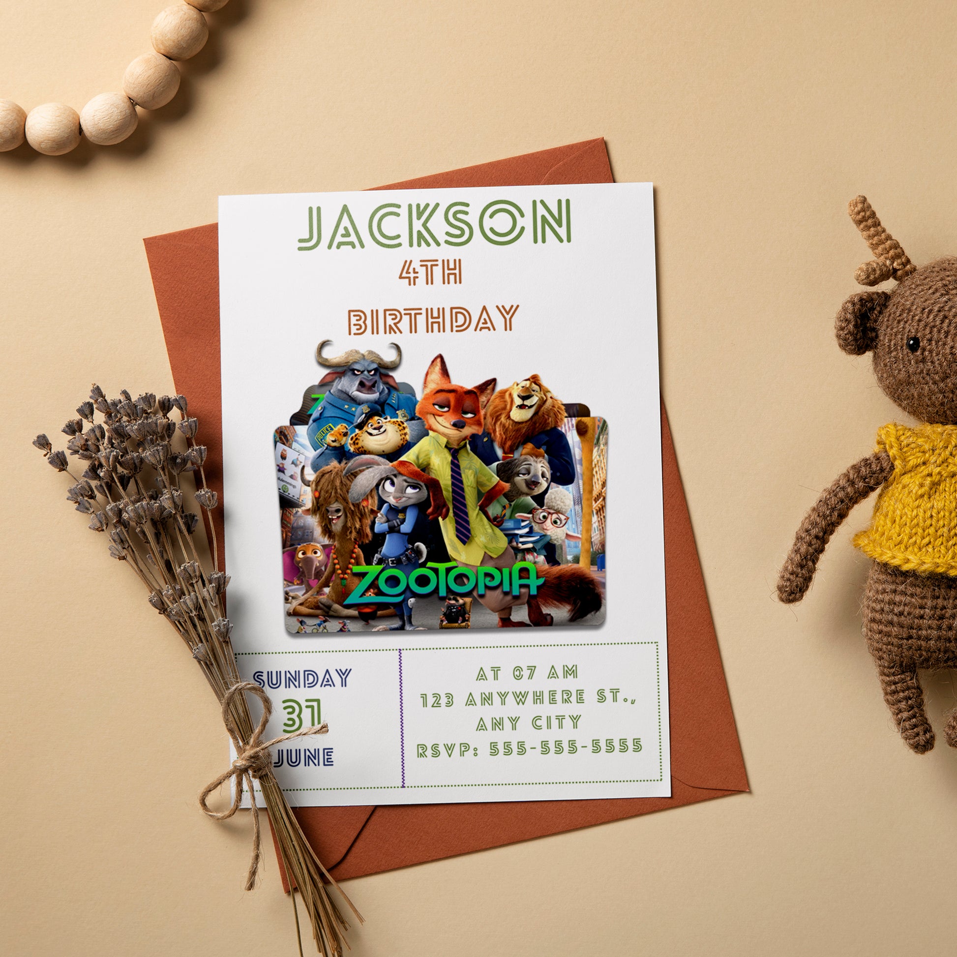 Zootopia Birthday Invite for Instant Fun - CreativeRino