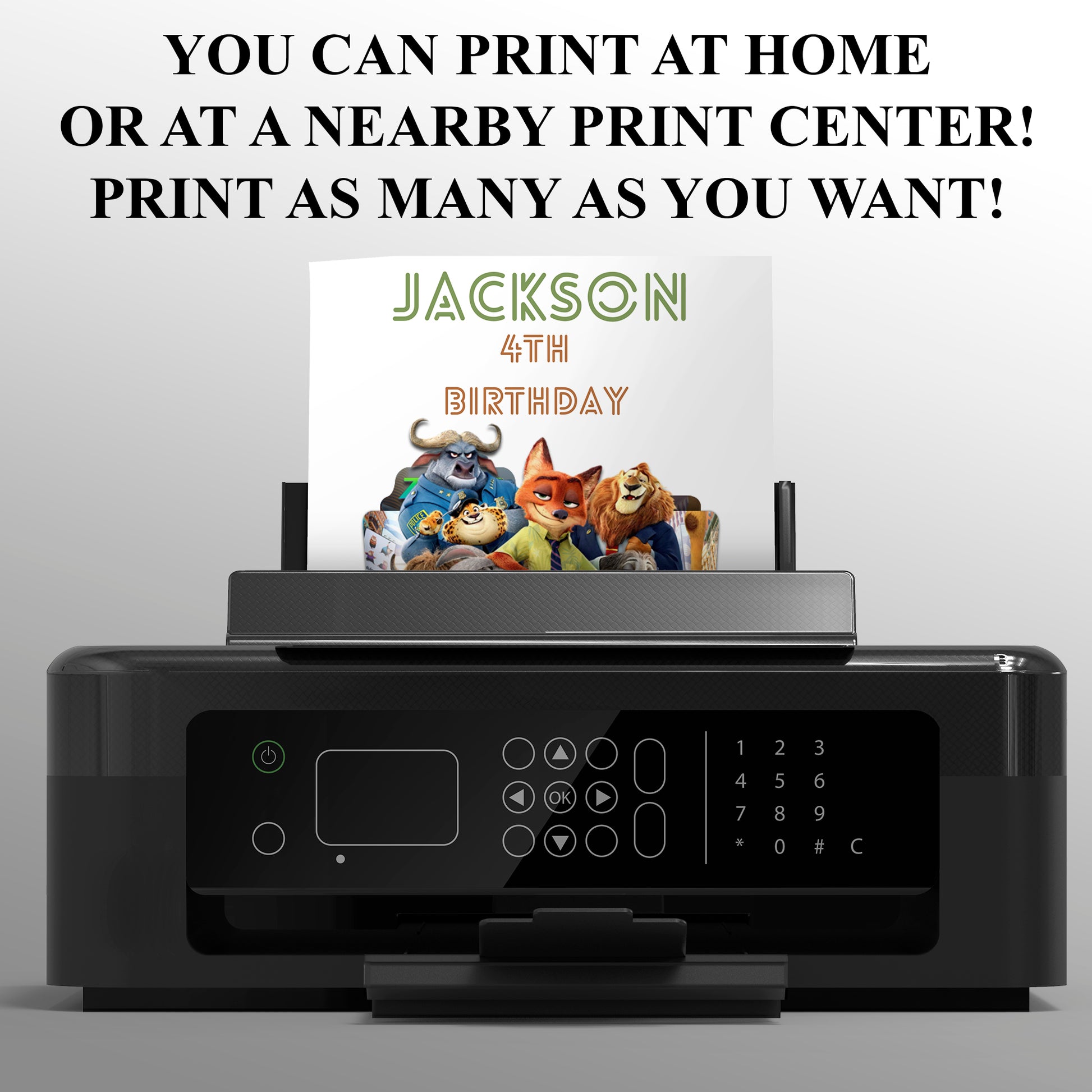 Zootopia Birthday Invite for Instant Fun - CreativeRino