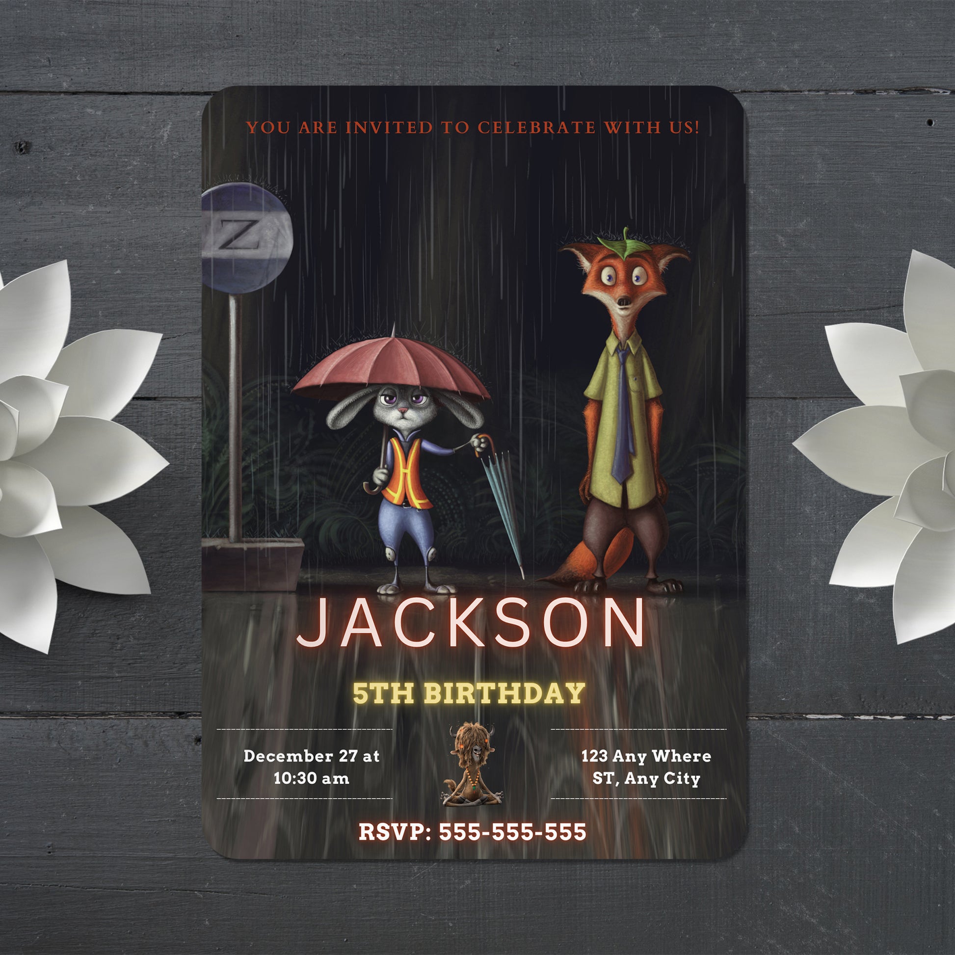 Adorable Zootopia 2 Invitations Online - CreativeRino