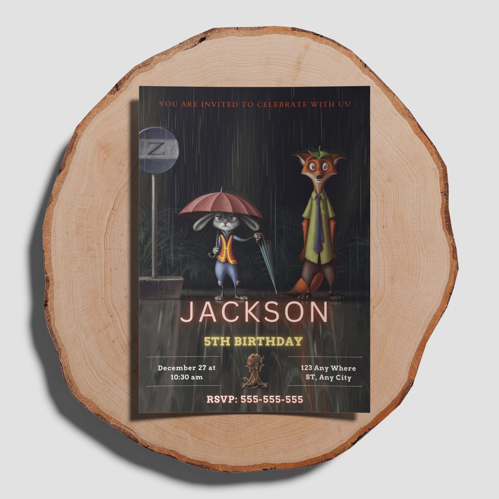 Adorable Zootopia 2 Invitations Online - CreativeRino