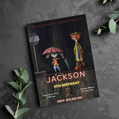 Adorable Zootopia 2 Invitations Online - CreativeRino